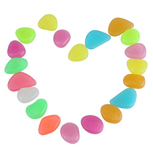 Gavigain Glühsteine 100pcs gemischte Farbkieselsteine, leuchten im dunklen, sicheren und Non, für Dekor im Freien, Fischbehälter, Kinder und Gartenwege Gavigain Glühsteine 100pcs gemischte Farbkieselsteine, leuchten im dunklen, sicheren und Non, für Dekor im Freien, Fischbehälter, Kinder und Gartenwege von Gavigain