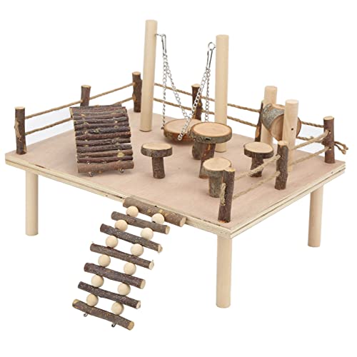 Gavigain Hamster -Spielplatz, 35x26x17 cm, Applewood und Birke, Kletterplattformen, Schwung, Stressabbau, für kleine Haustiere Gavigain Hamster -Spielplatz, 35x26x17 cm, Applewood und Birke, Kletterplattformen, Schwung, Stressabbau, für kleine Haustiere von Gavigain