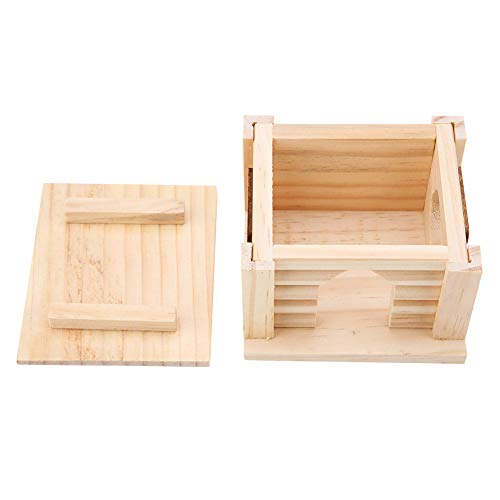 Gavigain Holz Hamster Haus Flachkabine Rattenhütte Käfig kleines Haustierspielzeug von Gavigain