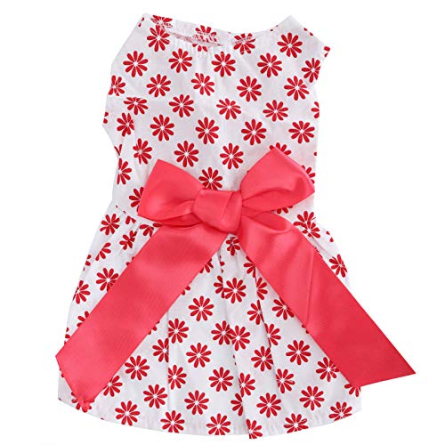 Gavigain Hundekleid Sommersonnenschutz, Bequeme Polyesterweste, einfache Verschleiß, süß und modisch, für Mädchenhunde (L) von Gavigain