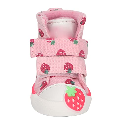Gavigain Hundeschuhe schießen atmungsaktive Leinwand für kleine Hunde süße Erdbeerhundstiefel (Type 5(8.3 X 8.3 X 3.5in)) von Gavigain