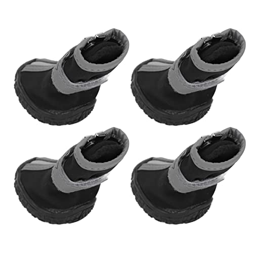 Gavigain Hundestiefel, Hundeschuhe, wasserdicht, reflektierend, Hundestiefel und Protektoren für verschneite Wintertage beim Spazierengehen im Freien, auf Hartböden im Innenbereich (5#) von Gavigain