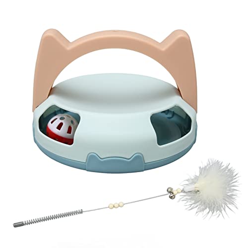 Gavigain Interactive Cat Toy, Glockenball und Feder Teaser, rotierende Autobewegung, reduziert Angst und Langeweile für Innenkatzen, geistige und körperliche Stimulation Gavigain Interactive Cat Toy, Glockenball und Feder Teaser, rotierende Autobewegung, reduziert Angst und Langeweile für Innenkatzen, geistige und körperliche Stimulation von Gavigain