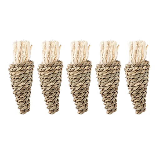 Gavigain Kaninchen gewebtes Karottenspielzeugholz Grasspielzeug 5pcs kleine Haustiere Molar Gavigain Kaninchen gewebtes Karottenspielzeugholz Grasspielzeug 5pcs kleine Haustiere Molar von Gavigain
