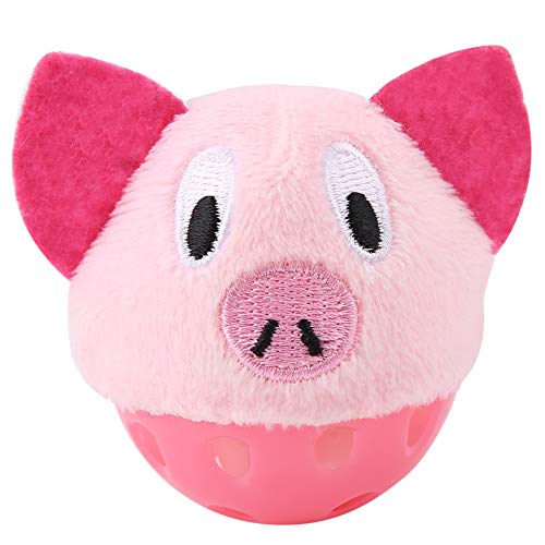 Gavigain Katze spielt Spielzeugkätzchen Haustier Howlow Bell Animal Form Katze Ball Teaser für kleine Hundgrün Rot 2,2 * 2,2 * 2,2 cm 0,3 Unzen (Red) von Gavigain