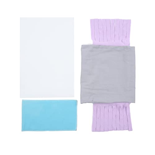 Gavigain Kleines Tier Quaste Tassel Tunnel Nest Safe abnehmbare Versteckrohrhaus Hamster Meerschweinchen Kaninchen Leinwand Flanell Plastik (Gray + Purple) von Gavigain