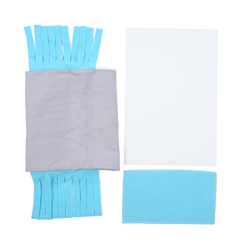 Gavigain Kleines Tier Quaste Tassel Tunnel Nest Safe abnehmbare Versteckrohrhaus Hamster Meerschweinchen Kaninchen Leinwand Flanell Plastik (Gray Blue) von Gavigain