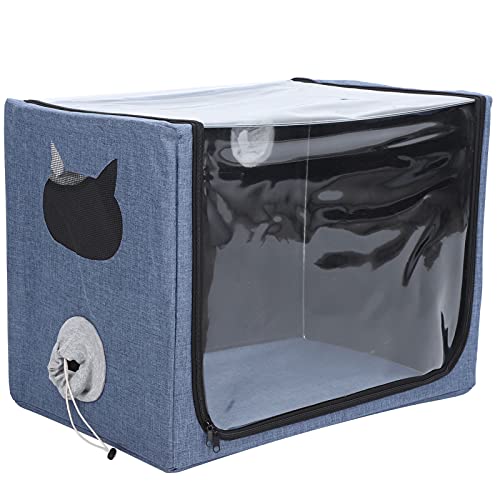 Gavigain Pet Respiratory Relief Box, Robustes Kratztuch, einstellbare Öffnung, transparente Beobachtung für Katzen und Hunde von Gavigain