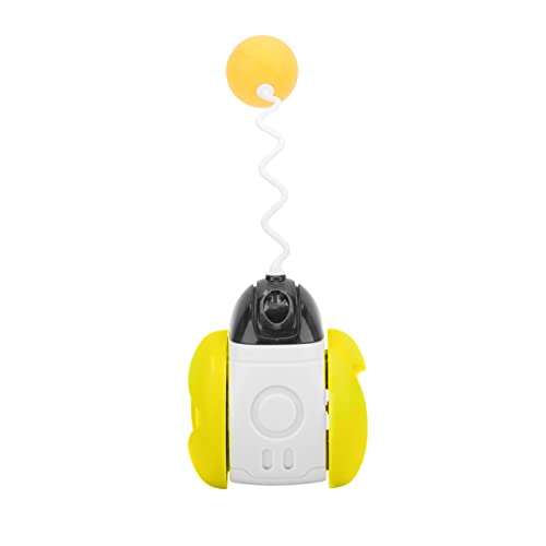 Gavigain Self rotatierende Balanceautospielzeug, interaktive Schüttelbewegung, eingebauter Vogelanruf -Sound, Katzenminzenkugel, Keine Batterien benötigt, für Katzen, für Katzen (Yellow) von Gavigain