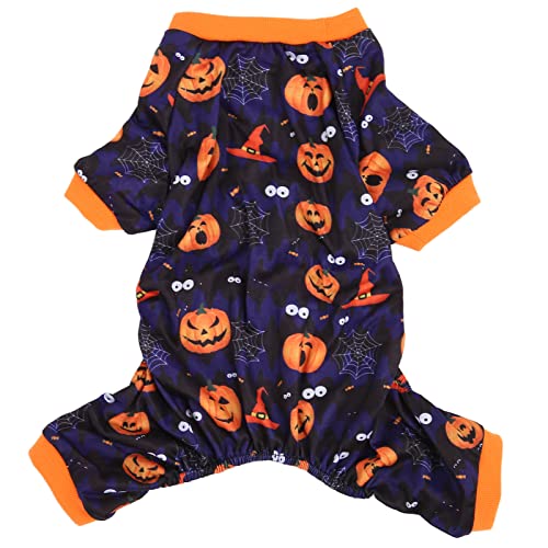 Gavigain Small Dog Halloween Kostüm, weicher Polyester, atmungsaktiv, dehnbarer Passform, lebendige Drucke für kleine Hunde für Halloween -Partys (S) von Gavigain
