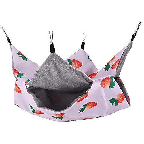 Gavigain Small Pet Hängematte, Leinwand und Kristall Samt, gemütlicher Schlafsack, leicht zu installieren, waschbar, für Hamster, Meerschweinchen, Kaninchen und mehr (S Size Type 1) von Gavigain