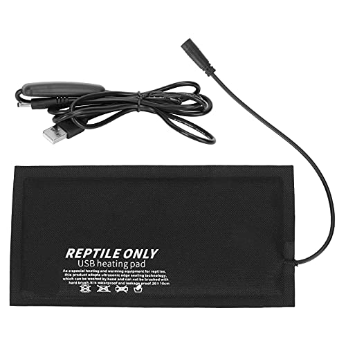 Gavigain USB Powered Reptile Heating Matte, einstellbare Temperaturregelung, Kohlefaser, tragbares Wärmepad für Reptilien und Amphibien (Small Three-Speed Temperature Control) von Gavigain