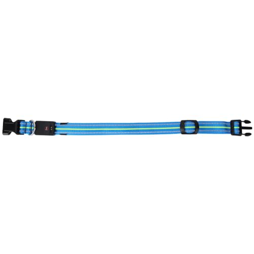 Gavigain Verstellbarer Nylonhund -Leine, LED -Sicherheitslicht, ergonomischer Griff, U -förmige Fessel, für kleine und große Hunde, Nachtspaziergänge (L) von Gavigain