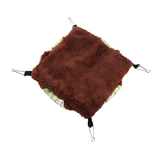 Gavigain Weiche Dual -Layer -Haustier -Hängematte Hanging Bett warme Haustierdecke für kleine Tiere helle Farbe 2 Größen Haustier Hanging Bett (20 * 20) von Gavigain