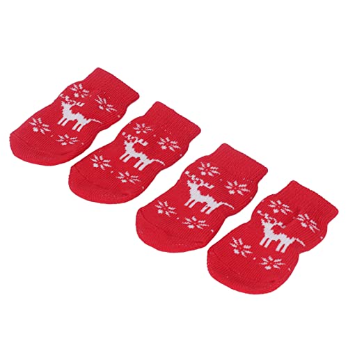 Gavigain Winter -Hundebild Socken, Anti -Slip, warm und gemütlich, Skid, Weihnachts -Weihnachtsdesigns für kleine mittelgroße Hunde, Innennutzung im Innenbereich im Freien im (Type 3) von Gavigain