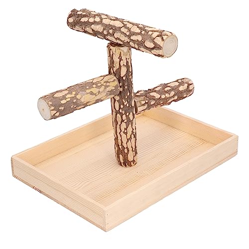 Gavigain Wood Bird Barch Ständer, Nicht schlupffreundliches, stabiles Design, für Papageien, Kakadosen, Conures und andere Vögel Gavigain Wood Bird Barch Ständer, Nicht schlupffreundliches, stabiles Design, für Papageien, Kakadosen, Conures und andere Vögel von Gavigain