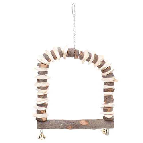 Gavigain Wood Bird Swing, Tintenfischknochen, Schnabel Gesundheit, Stressabbau, einfache Installation, für Papageien, Cockatiels, Conures (Large) von Gavigain