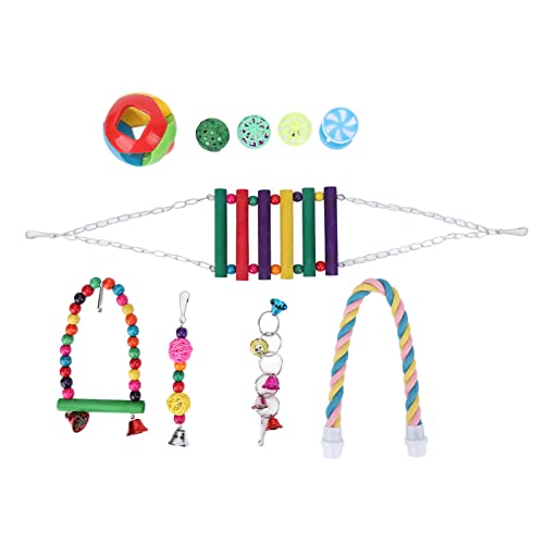 Gavigain kleine Vogelspielzeug Set, Nicht, farbenfroh, Klettern, kauen, schwingensspielzeug, für Sittiche, Kakadosen, kleine Vögel Gavigain kleine Vogelspielzeug Set, Nicht, farbenfroh, Klettern, kauen, schwingensspielzeug, für Sittiche, Kakadosen, kleine Vögel von Gavigain