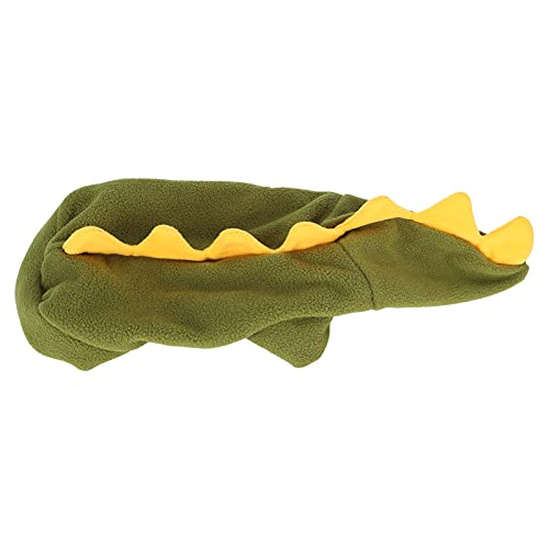 Gavigain kleines Dinosaurier -Hoodie -Kostüm, entzückendes grüne Plüschdesign, weich und gemütlich, bequemer Winterkleidung, für kleine Hunde, Katzen und kleine Haustiere (L) von Gavigain