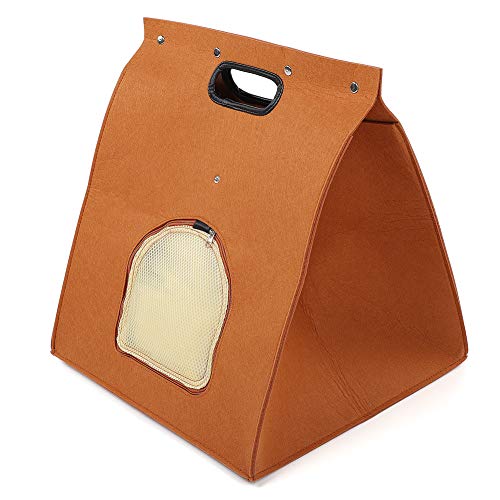 Gavigain tragbarer Kleiner Tierträgerbeutel, atmungsaktives Filzstoff, leicht und waschbar, bequem für Katzen und kleine Hunde, ideal für Reisen und Heimgebrauch von Gavigain