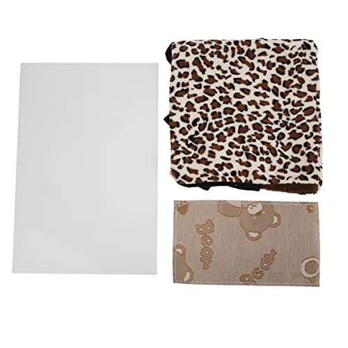 Haustiertunnel, Nest, Flanell, Leopard, kleines Tier, Versteck, Spielröhre mit Fransenvorhang, Hamster, Meerschweinchen, Universalunterschlupf (Brown Print) von Gavigain