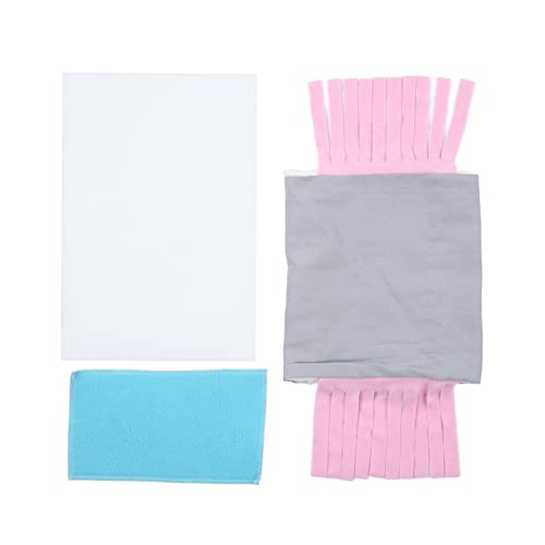 Kleines Tier Quaste Tassel Tunnel Nest Safe abnehmbare Versteckrohrhaus Hamster Meerschweinchen Kaninchen Leinwand Flanell Plastik (Gray and Powder) von Gavigain