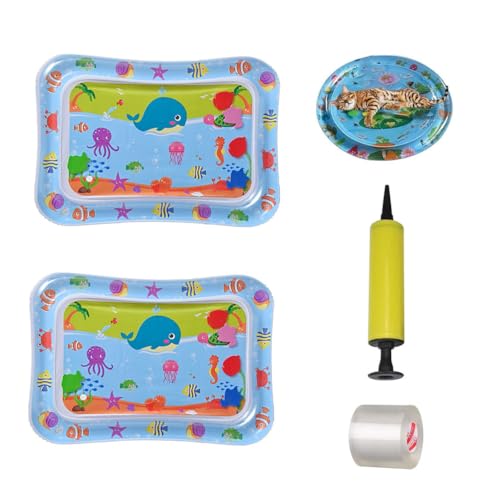 Gaxcent 2pc Wassermatte Katzen Kratzfest, Katzenspielzeug Wassermatte Kratzfest, Katzenwassermatte, KüHlen Komfort füR Haustiere, Leicht Aufzublasen und Mit Wasser Zu BefüLlen,2,69 * 50cm Gaxcent 2pc Wassermatte Katzen Kratzfest, Katzenspielzeug Wassermatte Kratzfest, Katzenwassermatte, KüHlen Komfort füR Haustiere, Leicht Aufzublasen und Mit Wasser Zu BefüLlen,2,69 * 50cm von Gaxcent