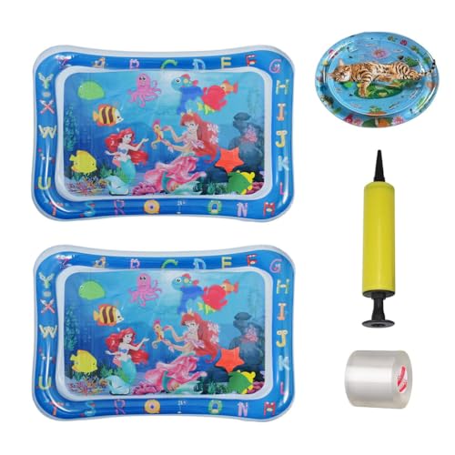 Gaxcent 2pc Wassermatte Katzen Kratzfest, Katzenspielzeug Wassermatte Kratzfest, Katzenwassermatte, KüHlen Komfort füR Haustiere, Leicht Aufzublasen und Mit Wasser Zu BefüLlen,3,69 * 50cm Gaxcent 2pc Wassermatte Katzen Kratzfest, Katzenspielzeug Wassermatte Kratzfest, Katzenwassermatte, KüHlen Komfort füR Haustiere, Leicht Aufzublasen und Mit Wasser Zu BefüLlen,3,69 * 50cm von Gaxcent
