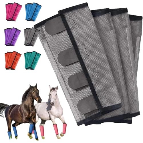 Gaxcent Breathable Mesh Horse Flyproof Leggings, Leggings for Horses for Preventing Flies and Mosquitoes Bites, Mesh Horse Fly Boots Set of 4 for Hoof Damage & Leg Fatigue,1 Gaxcent Breathable Mesh Horse Flyproof Leggings, Leggings for Horses for Preventing Flies and Mosquitoes Bites, Mesh Horse Fly Boots Set of 4 for Hoof Damage & Leg Fatigue,1 von Gaxcent