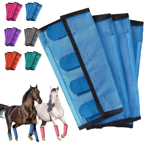 Gaxcent Breathable Mesh Horse Flyproof Leggings, Leggings for Horses for Preventing Flies and Mosquitoes Bites, Mesh Horse Fly Boots Set of 4 for Hoof Damage & Leg Fatigue,2 Gaxcent Breathable Mesh Horse Flyproof Leggings, Leggings for Horses for Preventing Flies and Mosquitoes Bites, Mesh Horse Fly Boots Set of 4 for Hoof Damage & Leg Fatigue,2 von Gaxcent