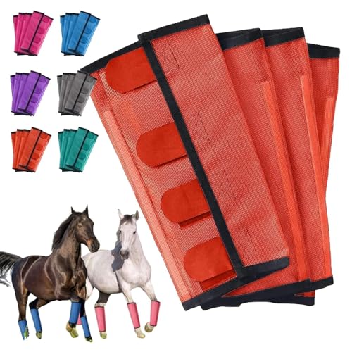 Gaxcent Breathable Mesh Horse Flyproof Leggings, Leggings for Horses for Preventing Flies and Mosquitoes Bites, Mesh Horse Fly Boots Set of 4 for Hoof Damage & Leg Fatigue,3 Gaxcent Breathable Mesh Horse Flyproof Leggings, Leggings for Horses for Preventing Flies and Mosquitoes Bites, Mesh Horse Fly Boots Set of 4 for Hoof Damage & Leg Fatigue,3 von Gaxcent