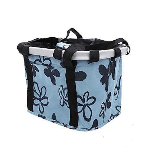 Gaxcent Fahrradkorb, Faltbarer Fahrradvorderkorb, Abnehmbare Lenkerkorbtasche Für Kleine Hundeeinkaufspicknick, 33 X 27 X 26 cm,Grau von Gaxcent
