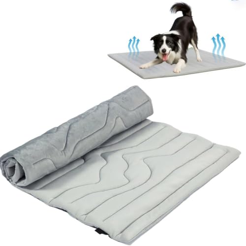 Gaxcent Hitzeschlag-Prävention Haustier-Pad – Sofortige Abkühlung bis −7 °C, Kratzfest & waschbar – faltbar & tragbar für Zuhause & Auto – Kühlmatte für Hunde & Katzen,Grau,28 * 48in Gaxcent Hitzeschlag-Prävention Haustier-Pad – Sofortige Abkühlung bis −7 °C, Kratzfest & waschbar – faltbar & tragbar für Zuhause & Auto – Kühlmatte für Hunde & Katzen,Grau,28 * 48in von Gaxcent