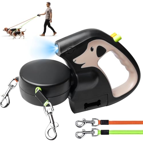 Gaxcent Rollleine Hundeleine, 3 Meter Doppelte Einziehbare Hundeleine, Einziehbare Hundeleine, Hundeleine Hundeleine Ausziehbar Ausziehbare Hundeleine,Schwarz Gaxcent Rollleine Hundeleine, 3 Meter Doppelte Einziehbare Hundeleine, Einziehbare Hundeleine, Hundeleine Hundeleine Ausziehbar Ausziehbare Hundeleine,Schwarz von Gaxcent