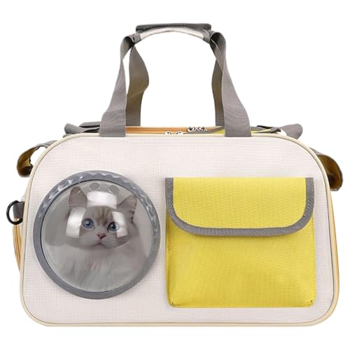 Gaxcent Rucksack für Hunde Tragbare Motorrad Haustierträger Rucksäcke für Kleine Hunde Katzen Verstellbare Haustiertaschen Hundetrage Rucksack für Fahrrad Wandern Camping,1 von Gaxcent