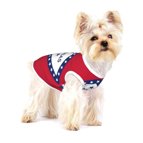 Arkansas leichtes Tanktop für Hunde, Hunde-Shirts für kleine Hunde, dehnbare T-Shirts, ärmellose Weste von GaxfjRu