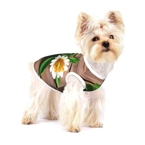 Blaugrüne Blumen auf Plankendruck-T-Shirts für kleine Hunde, modisches Hemd, atmungsaktiv, ärmellos für kleine Hunde Blaugrüne Blumen auf Plankendruck-T-Shirts für kleine Hunde, modisches Hemd, atmungsaktiv, ärmellos für kleine Hunde von GaxfjRu