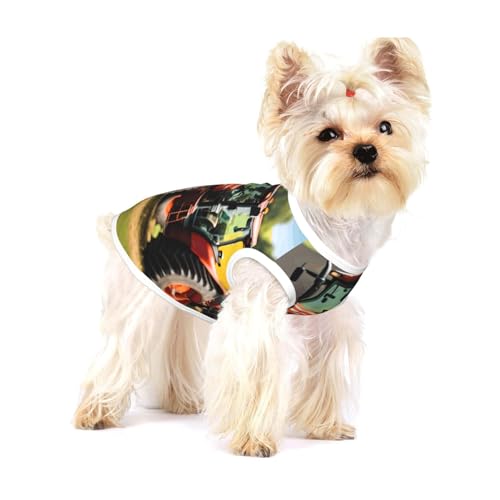 Company Tanktop für Hunde, Motiv: Traktoren, leicht, für kleine Hunde, dehnbar, ärmellos Company Tanktop für Hunde, Motiv: Traktoren, leicht, für kleine Hunde, dehnbar, ärmellos von GaxfjRu