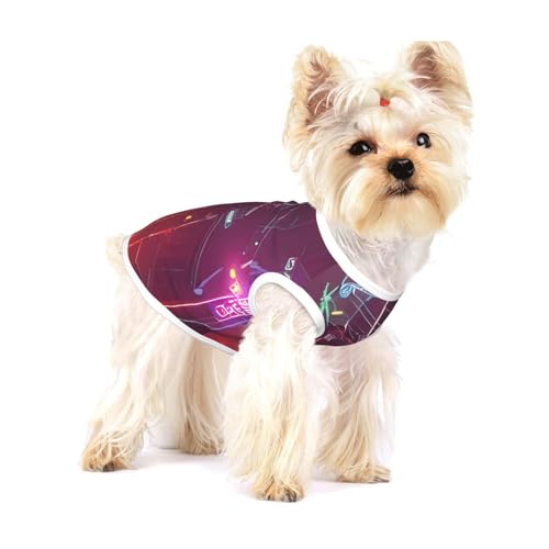 Darts Pfeile Furture Print T-Shirts für kleine Hunde, modisches Shirt, atmungsaktiv, ärmellos für kleine Hunde Darts Pfeile Furture Print T-Shirts für kleine Hunde, modisches Shirt, atmungsaktiv, ärmellos für kleine Hunde von GaxfjRu