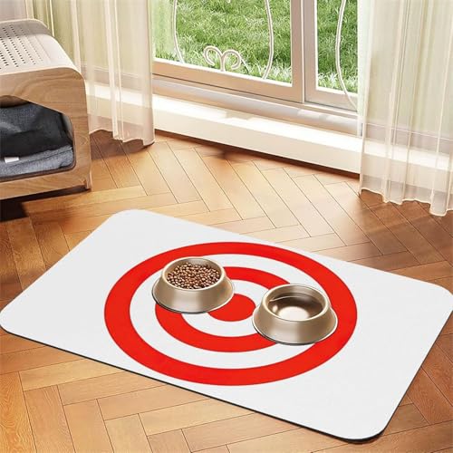 Design Target Print Haustierfuttermatte, saugfähig, rutschfest, PU-Leder, Futtermatte für Hunde und Katzen, Gummiunterseite Design Target Print Haustierfuttermatte, saugfähig, rutschfest, PU-Leder, Futtermatte für Hunde und Katzen, Gummiunterseite von GaxfjRu