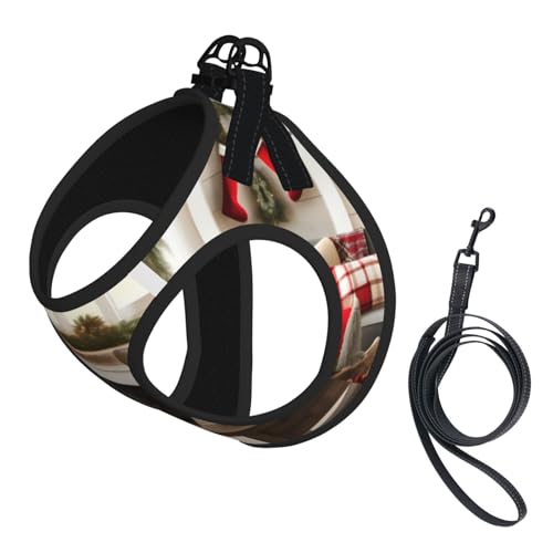 Farmhouse Hundegeschirr und Leine, Weihnachtsmotiv, reflektierend, verstellbar, für kleine, mittelgroße und große Hunde, Katzen Farmhouse Hundegeschirr und Leine, Weihnachtsmotiv, reflektierend, verstellbar, für kleine, mittelgroße und große Hunde, Katzen von GaxfjRu