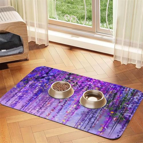 Futtermatte für Hunde und Katzen, saugfähig, rutschfest, PU-Leder, Unterseite aus Gummi Futtermatte für Hunde und Katzen, saugfähig, rutschfest, PU-Leder, Unterseite aus Gummi von GaxfjRu