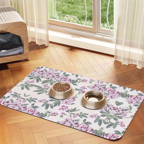 Futtermatte mit Altrosen-Aufdruck, saugfähig, rutschfest, PU-Leder, Futtermatte für Hunde und Katzen, Gummiunterseite Futtermatte mit Altrosen-Aufdruck, saugfähig, rutschfest, PU-Leder, Futtermatte für Hunde und Katzen, Gummiunterseite von GaxfjRu