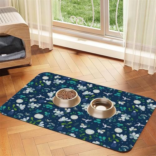 Futtermatte mit Gras- und Taubenmuster, saugfähig, rutschfest, PU-Leder, Futtermatte für Hunde und Katzen, Gummiunterseite Futtermatte mit Gras- und Taubenmuster, saugfähig, rutschfest, PU-Leder, Futtermatte für Hunde und Katzen, Gummiunterseite von GaxfjRu