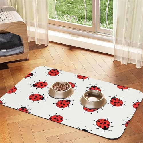 Futtermatte mit unendlichem gesprenkeltem Muster, saugfähig, rutschfest, PU-Leder, Futtermatte für Hunde und Katzen, Gummiunterseite Futtermatte mit unendlichem gesprenkeltem Muster, saugfähig, rutschfest, PU-Leder, Futtermatte für Hunde und Katzen, Gummiunterseite von GaxfjRu