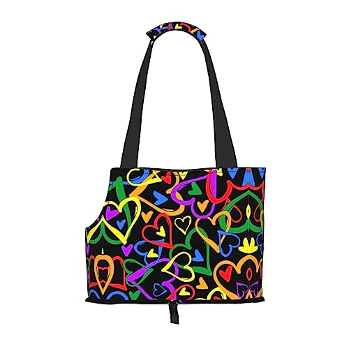 Gay Pride Tragetasche für kleine Hunde, Katzen und Kaninchen, Regenbogen-Druck Gay Pride Tragetasche für kleine Hunde, Katzen und Kaninchen, Regenbogen-Druck von GaxfjRu