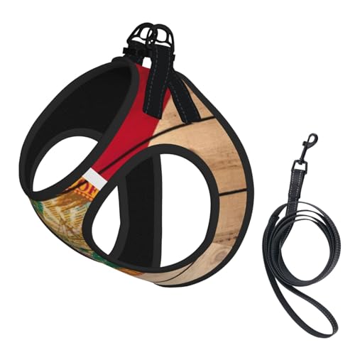 Hundegeschirr und Leine, Florida-Flagge, Holzmaserung, reflektierend, verstellbar, Welpenweste für kleine, mittelgroße und große Hunde, Katzen Hundegeschirr und Leine, Florida-Flagge, Holzmaserung, reflektierend, verstellbar, Welpenweste für kleine, mittelgroße und große Hunde, Katzen von GaxfjRu