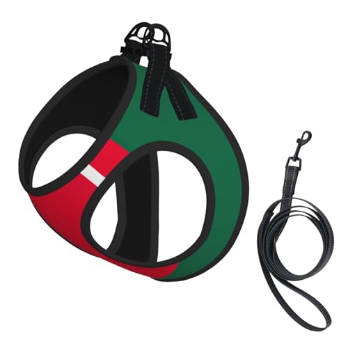Hundegeschirr und Leine, Motiv: Flagge von Bangladesch, reflektierend, verstellbar, für kleine, mittelgroße und große Hunde, Katzen Hundegeschirr und Leine, Motiv: Flagge von Bangladesch, reflektierend, verstellbar, für kleine, mittelgroße und große Hunde, Katzen von GaxfjRu