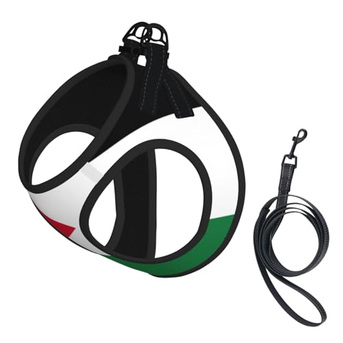 Hundegeschirr und Leine, Set mit jordanischer Flagge, reflektierend, verstellbar, Welpenweste für kleine, mittelgroße und große Hunde, Katzen Hundegeschirr und Leine, Set mit jordanischer Flagge, reflektierend, verstellbar, Welpenweste für kleine, mittelgroße und große Hunde, Katzen von GaxfjRu