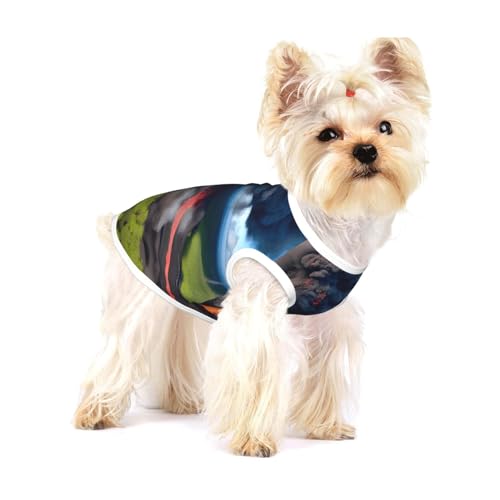 Kilauea T-Shirt mit Vulkanblüten-Aufdruck, für kleine Hunde, modisches Hemd, atmungsaktiv, ärmellos für kleine Hunde Kilauea T-Shirt mit Vulkanblüten-Aufdruck, für kleine Hunde, modisches Hemd, atmungsaktiv, ärmellos für kleine Hunde von GaxfjRu